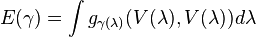  E(\gamma) = \int g_{\gamma(\lambda)}(V(\lambda),V(\lambda))d\lambda 