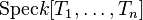 {\rm Spec }k[T_1,\ldots, T_n]