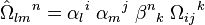 \hat{\Omega}_{lm}{}^n = \alpha_l{}^i \; \alpha_m{}^j \; \beta^n{}_k \; \Omega_{ij}{}^k
