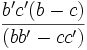 \frac{b'c'(b-c)}{(bb'-cc')}