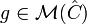 g\in\mathcal M(\hat C)