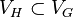 V_H \subset V_G