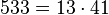 533 = 13 \cdot  41