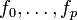 f_0,\ldots,f_p