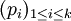 (p_i)_{1 \leq i \leq k}