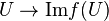 U\to {\rm Im} f(U)