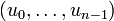 (u_0,\dots, u_{n-1})