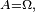 \scriptstyle\ A=\Omega,\ 