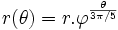 r (\theta) = r.\varphi^{\frac{\theta}{3\pi/5}}