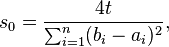  s_{0} = \frac{4t}{\sum_{i=1}^n(b_i-a_i)^2}, 