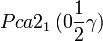 Pca2_1\,(0\frac{1}{2}\gamma)