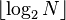 \lfloor \log_2 N \rfloor