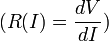 (R(I)=\frac{dV}{dI})