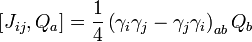 \left[J_{ij}, Q_a\right] = \frac14 \left(\gamma_i\gamma_j - \gamma_j\gamma_i\right)_{ab}Q_b\,