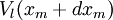 \  V_l(x_m + dx_m)  