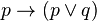 p \to (p \lor q)