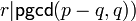 r|\mathsf{pgcd}(p-q,q))