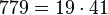  779=19 \cdot  41