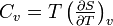 C_v = T \left( \tfrac{\partial S}{\partial T} \right)_v~