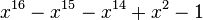 x^{16}-x^{15}-x^{14}+x^2-1\,