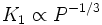  K_1\propto P^{-1/3}