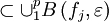 \subset\cup_1^{p} B\left(f_j,\varepsilon\right)