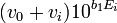 ({v_0+v_i})10^{b_1E_{i}}