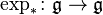\exp_{*}\colon \mathfrak g \to \mathfrak g