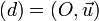 (d)= (O, \vec u)