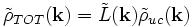  \tilde{\rho}_{TOT}(\mathbf{k}) = \tilde{L}(\mathbf{k}) \tilde{\rho}_{uc}(\mathbf{k}) 