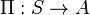 \Pi:S\rightarrow A