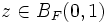 z \in B_F(0,1)