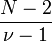  \frac{N-2}{\nu-1} 