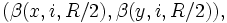 \quad (\beta (x,i,R/2),\beta (y,i,R/2)),