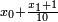 \scriptstyle x_0+\frac{x_1+1}{10}