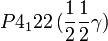 P4_122\,(\frac{1}{2}\frac{1}{2}\gamma)