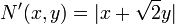 N'(x,y)=|x+\sqrt 2 y|