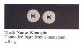 Clonazépam, 2mg de marque Klonopin