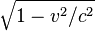 \sqrt{1-v^2/c^2}