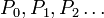 P_0, P_1, P_2 \dots\,