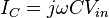 I_C = j\omega CV_{in}\,