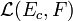 \mathcal L(E_c,F)