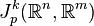 J^k_p({\mathbb R}^n,{\mathbb R}^m)