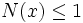 N(x) \leq  1