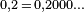 \scriptstyle 0,2\,=\,0,2000\ldots