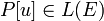 P[u]\in L(E)
