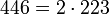 446 = 2 \cdot  223