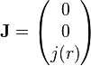  \mathbf{J} = \begin{pmatrix}0\\0\\j(r)\end{pmatrix} 