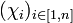 (\chi_i)_{i\in [1,n]}