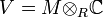 V = M{\otimes_R}\mathbb{C}